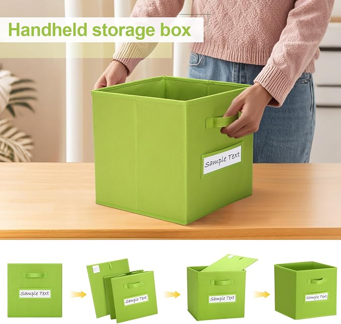 artsdi 11x11 storage cube bins Foldable Fabric storage cubes - Image 4