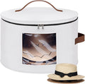Lifewit Round Cowboy Hat Box for 7 Caps, Large Felt Hat Organizer Bag for Men & by Lifewit
