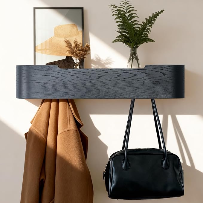 Wall Coat Rack Floating Shelves Modern Coat Rack Wall Mount by FURNAWAY