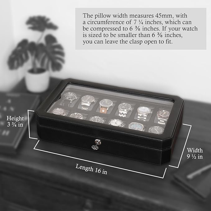 ROTHWELL 12 Slot Leather Watch Box - Image 2