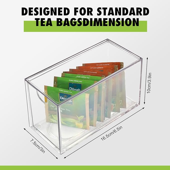Ettrick 6 Pack Stackable Tea Bag Organizer, Countertop - Image 4