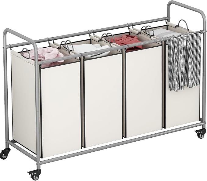 Laundry Sorter 4 Section Hamper Sorter by LINZINAR