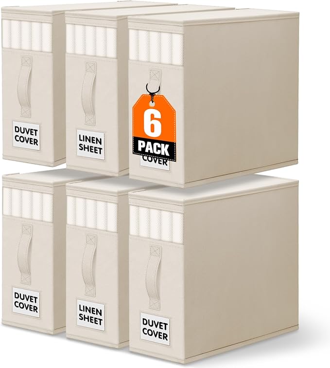 WOWBOX Sheet Organizers and Storage, Closet Bed Sheet Organizer Under Bed by WOWBOX