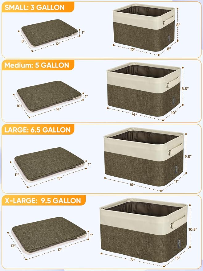 BALEINE 1 Pack Fabric Storage Bins - Image 2
