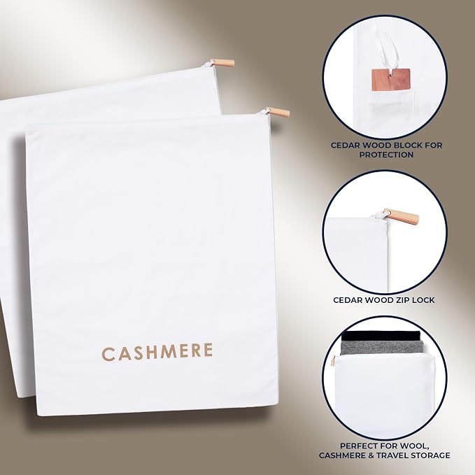 Cashmere Wool Sweater Storage Bag Pouch Set - Image 4