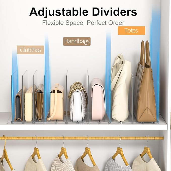 Bag Purse Organizer Accessories: 2-Dividers Plastic Clutch Dividers - Image 4