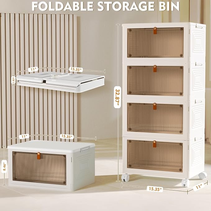 4 Tier Plastic Storage Bins - Image 2