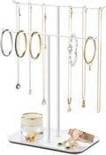 pickpiff Necklace Holder Jewelry Organizer Stand – 2‑Tier T‑Bar Jewelry Display by pickpiff