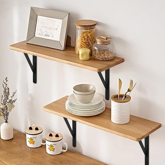 16 Pack L10 x H 8" Black Heavy Duty Shelf Brackets - Image 6