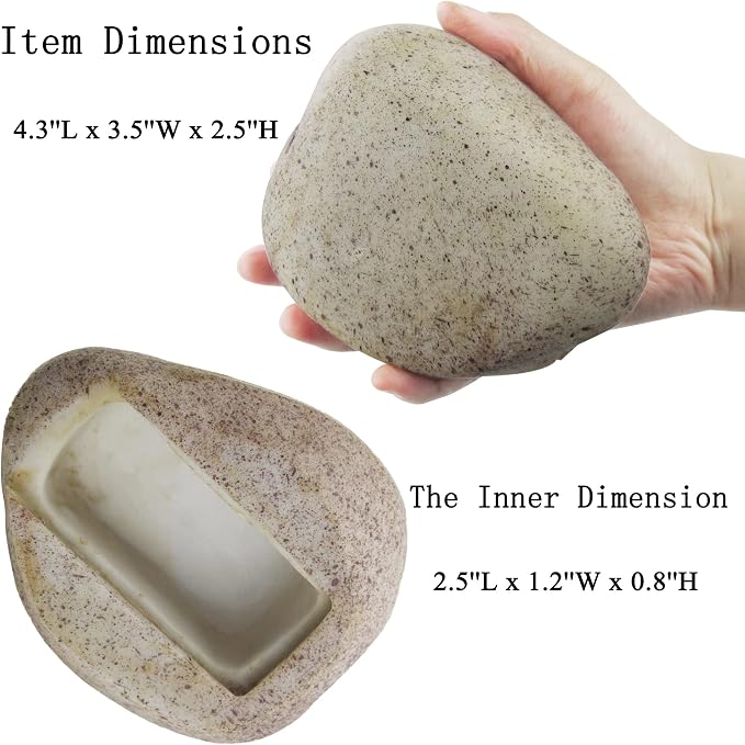 Fake Rock Key Hider Decoration Safe Holder - Image 4