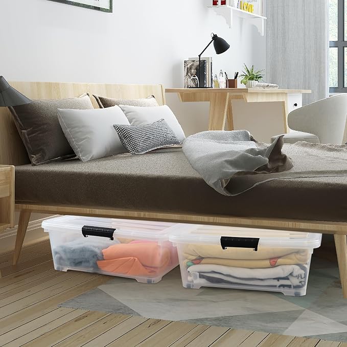 50 Quart Large Clear Underbed Boxes - Image 6