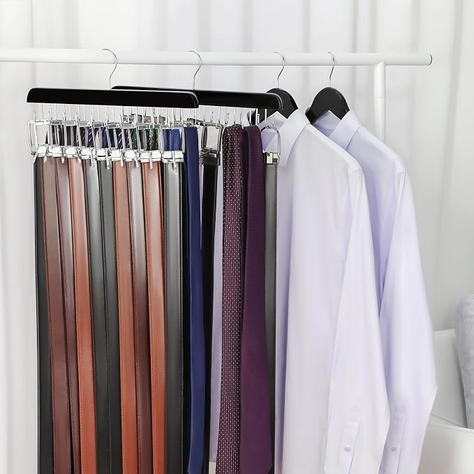 TOPIA HANGER 20 Hooks Belt Tie Hanger Space Saving - Image 3
