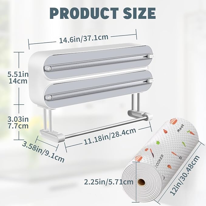 3 in 1 Plastic Wrap Dispenser - Image 2