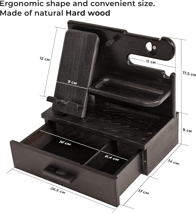 TESLYAR Wood Phone Docking Station - Image 7