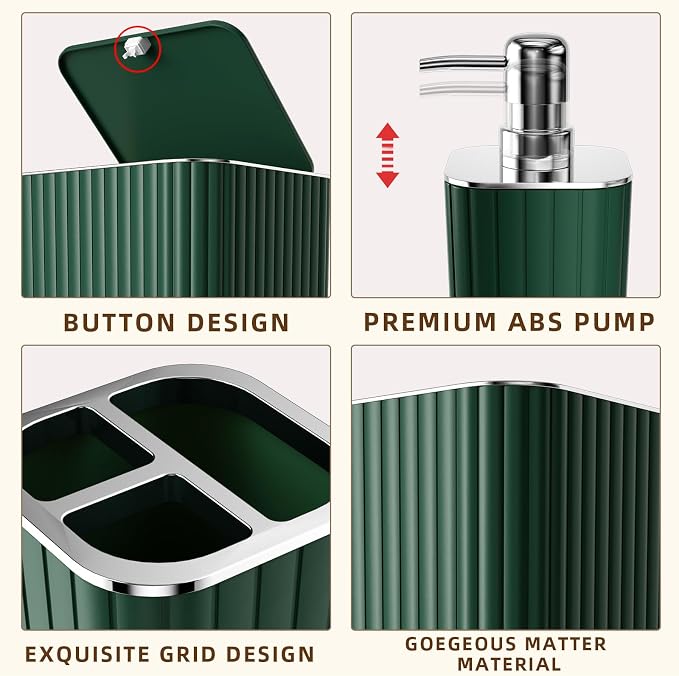 Bathroom Set- 25PC Green Bathroom Sets, Bathroom Set - Image 7