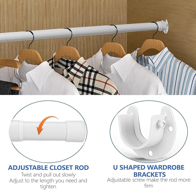 Closet Rod, 17 to 53 Inch Closet Rods - Image 3