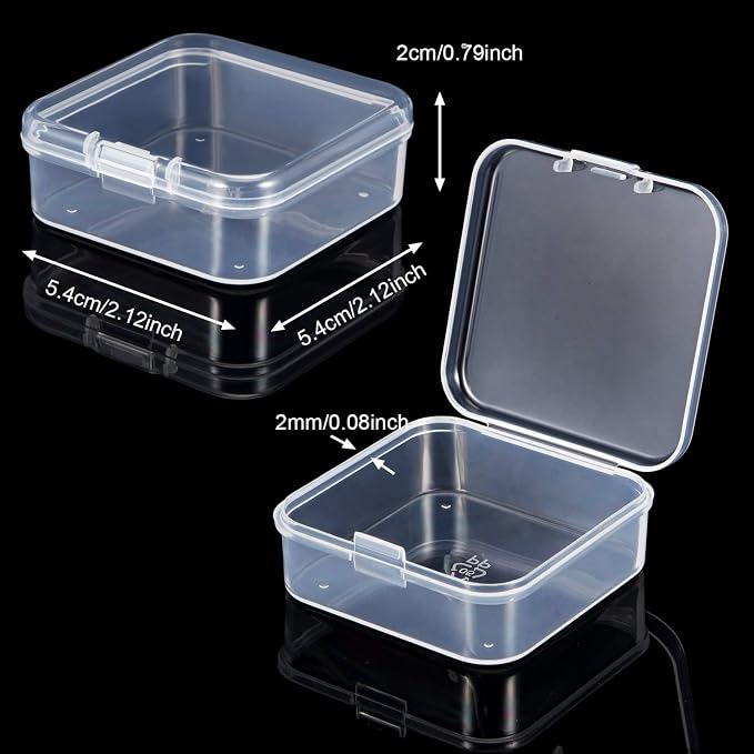 48 Packs Clear Small Plastic Containers Transparent Storage Box - Image 2