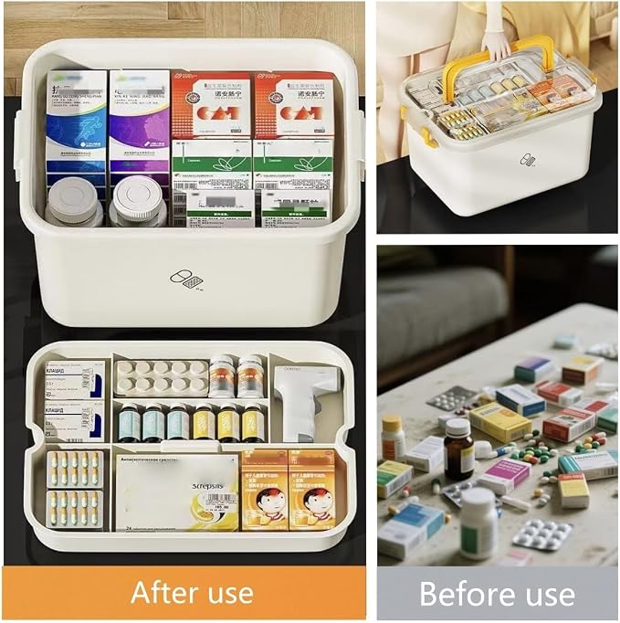 Plastic Medicine Storage Organizer & First Aid Box, Medicine Box - Image 4