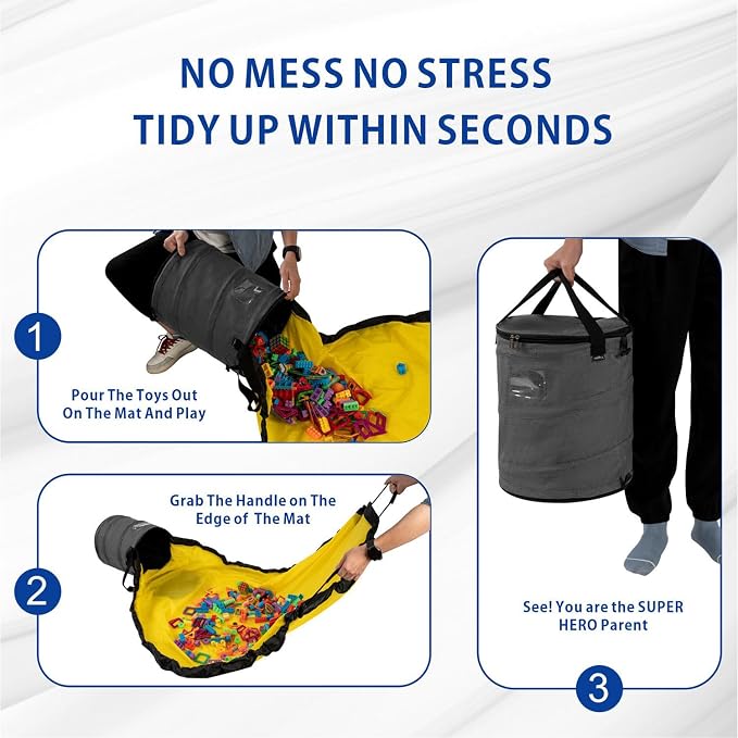 Toy Storage Organizer & Play Mat - Image 3