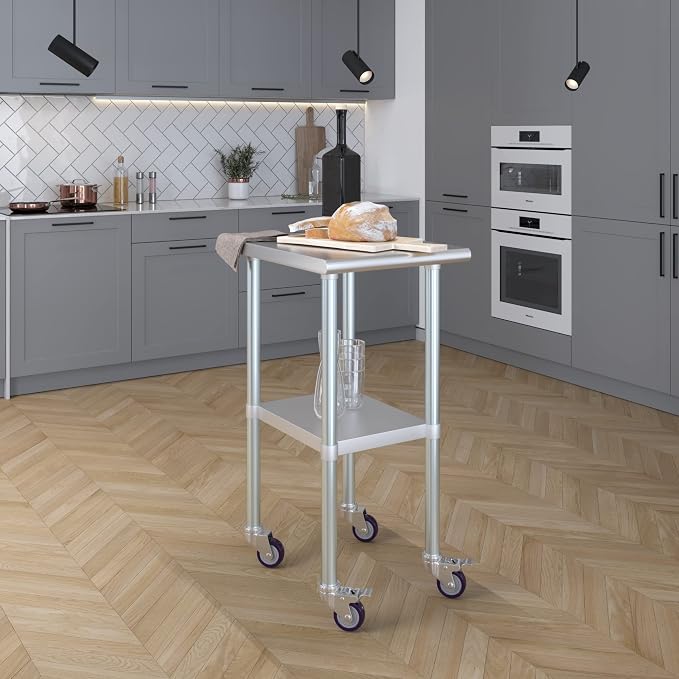 AmGood 24" x 18" Stainless Steel Work Table - Image 7