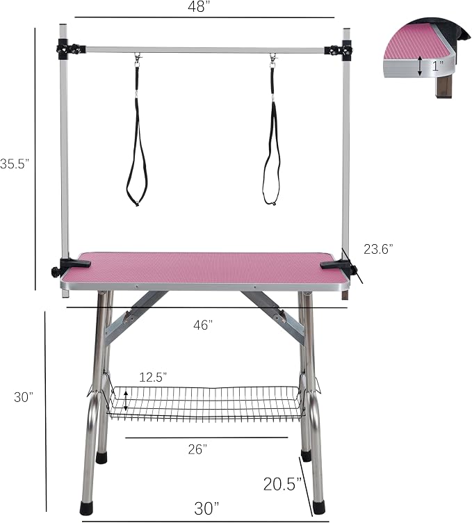 46" Dog Grooming Table Foldable Pet Grooming Tables - Image 2