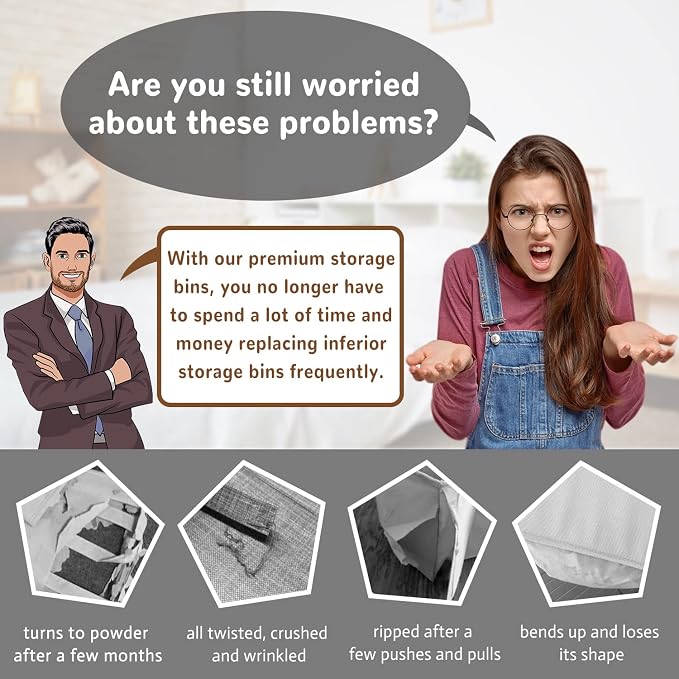 Thicker Fabric Storage Cubes 13 inch Collapsible Storage Bins - Image 2
