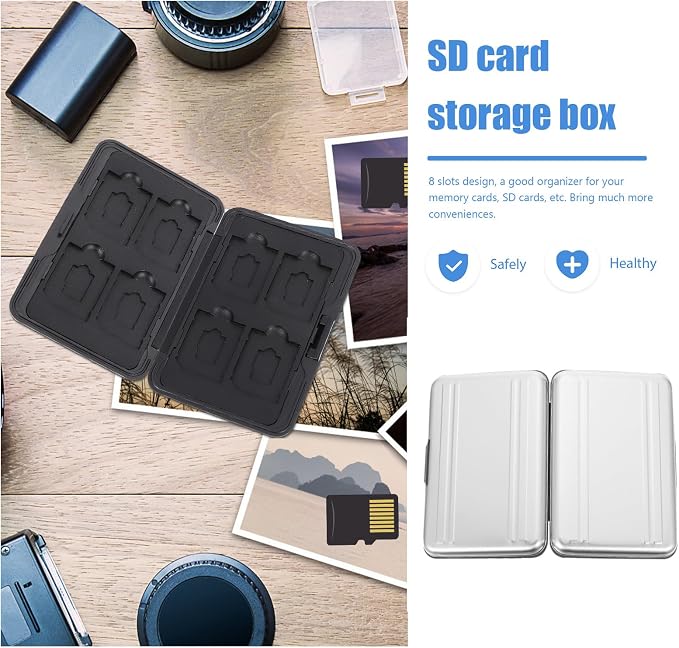 Memory Card Storage Box with Slots Secure Locking Organizer - Image 5