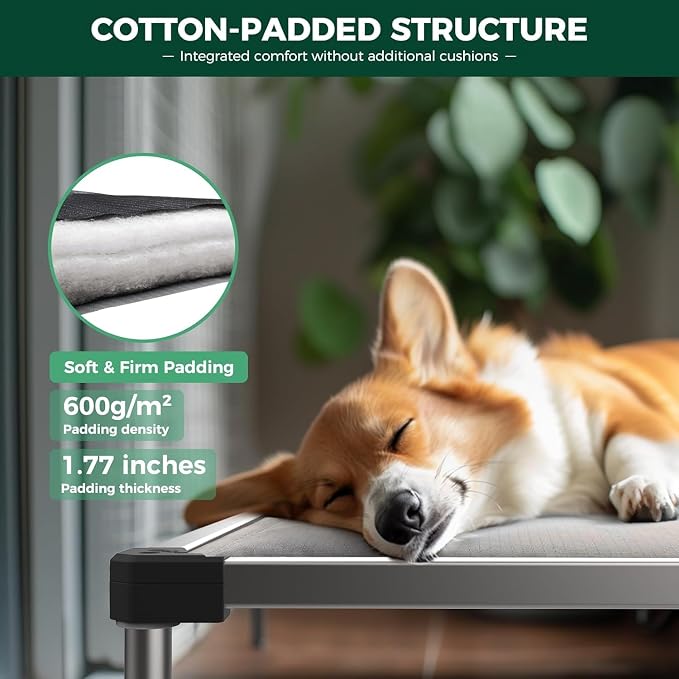 FXW TitanNest Chew-Proof Elevated Dog Bed, Raised Cot - Image 5