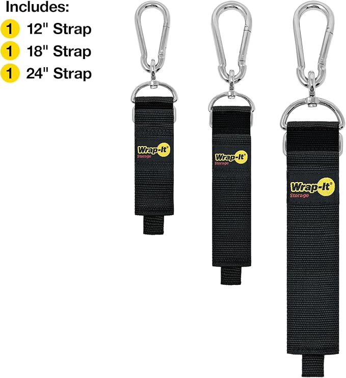 Hook 'n Hang Wrap-It Storage Straps - Image 3