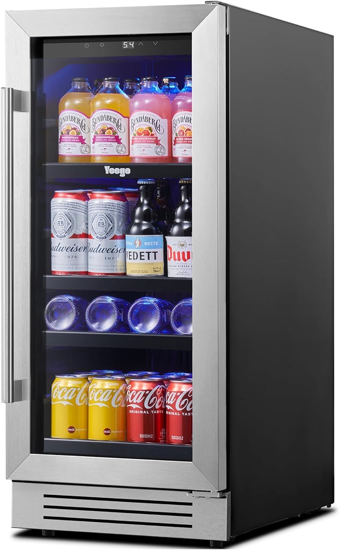 Yeego 15 Inch Beverage Refrigerator – 100 Can Mini Fridge by Yeego