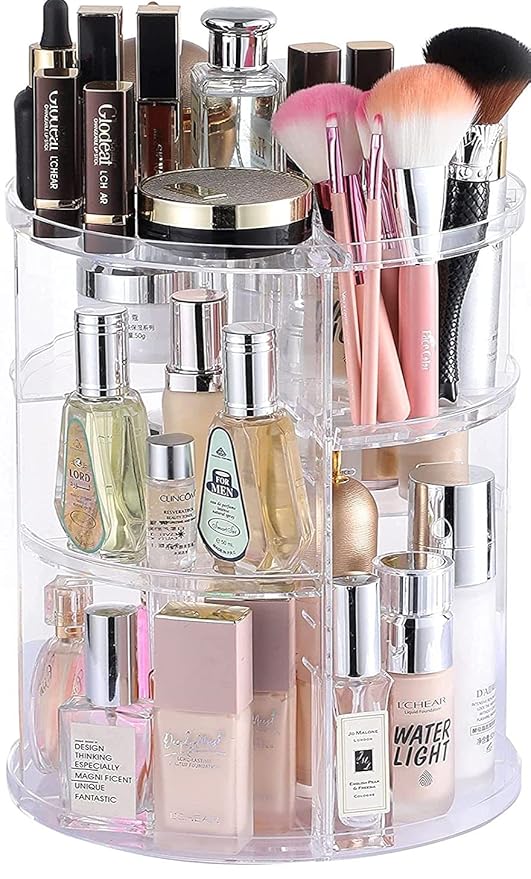 Clear Rotating Makeup Organizer by Cqacrylic