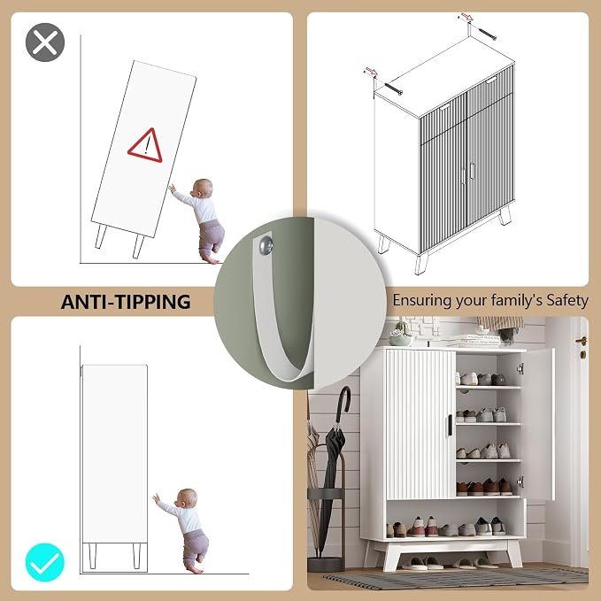 Shoe Cabinet Storage for Entryway - Image 6