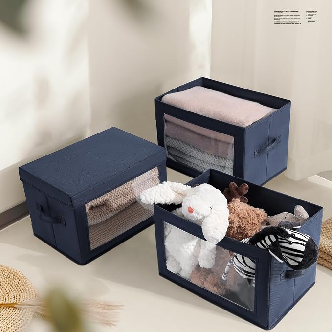 Foldable Storage Boxes with Lids - Image 6
