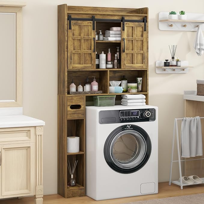 Over The Toilet Storage Cabinet, Farmhouse Storage Cabinet Over Toilet - Image 3