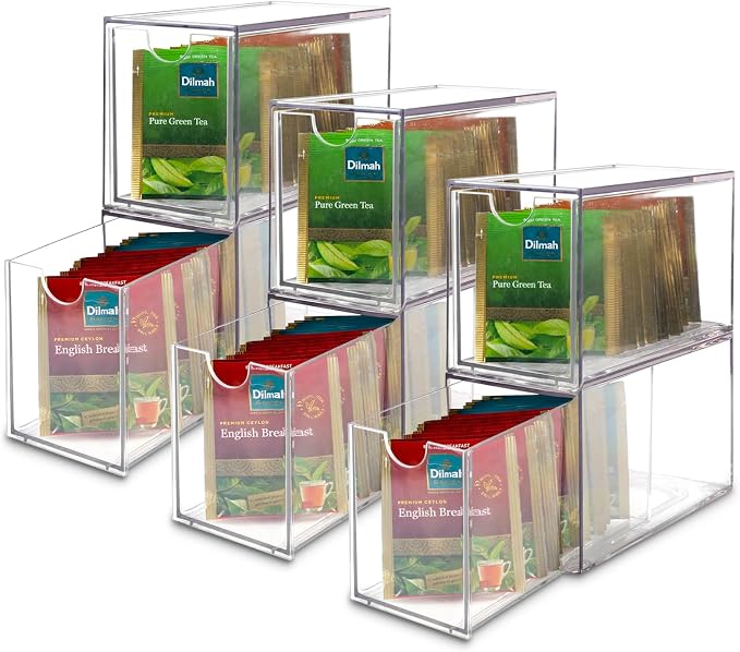 Ettrick 6 Pack Stackable Tea Bag Organizer, Countertop by Unknown