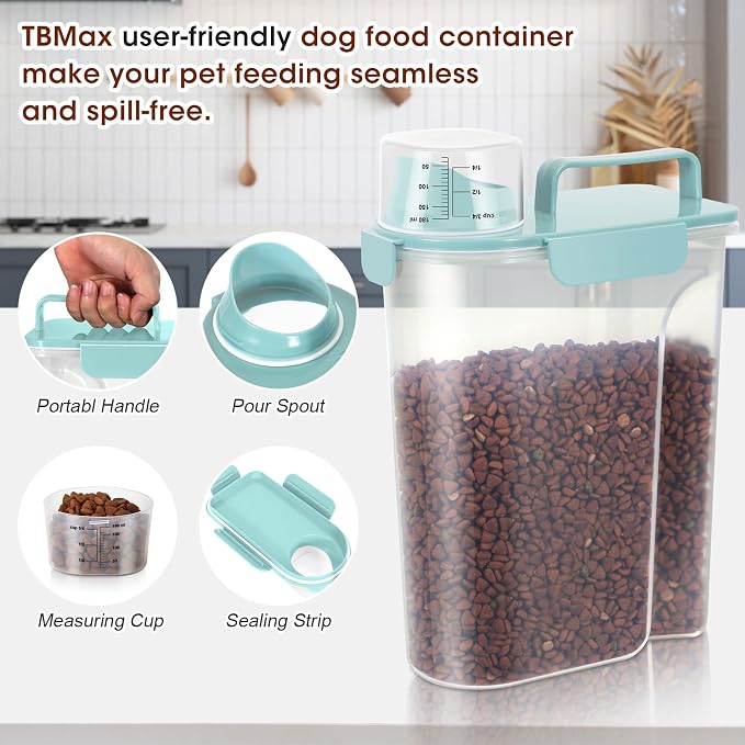 TBMax Dog Food Storage Containers 2 Pack 8 to10 Lbs, Airtight Pet Food - Image 7