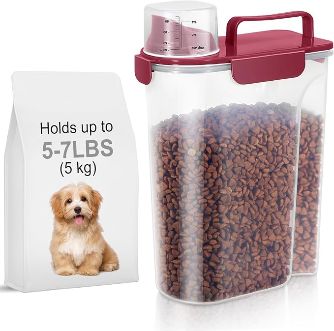 5-7Lbs Dog Cat Food Storage Container by LEAWALK