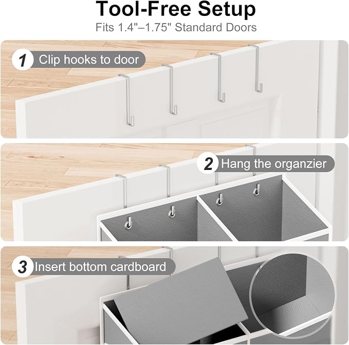 Over The Door Organizer 6-Tier Hanging Storage - Image 7