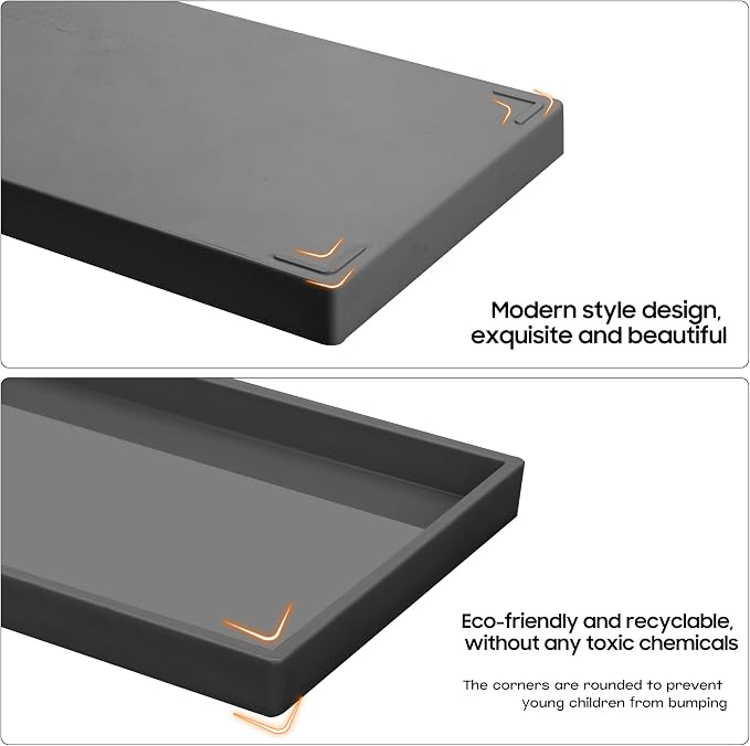 Vanity and Bathroom Tray, Waterproof Vanity Tray - Image 6