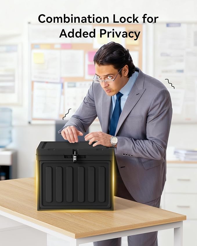 Oterri Plastic File Box with Lid - Image 4