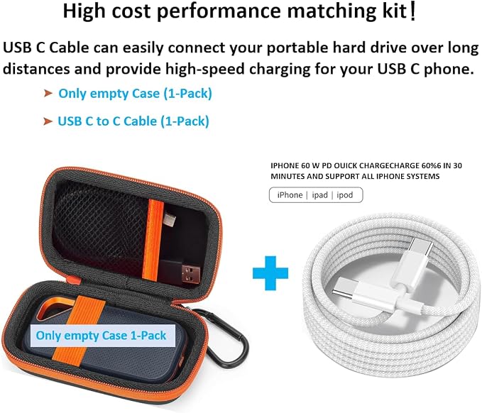 Hard Drive Case for Samsung T7 Shield, Compatible - Image 2