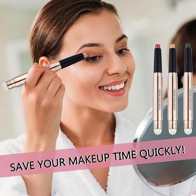 Eyeshadow Stick Makeup, Highlighter Matte Cream Eye Shadow Pencil, Waterproof - Image 2