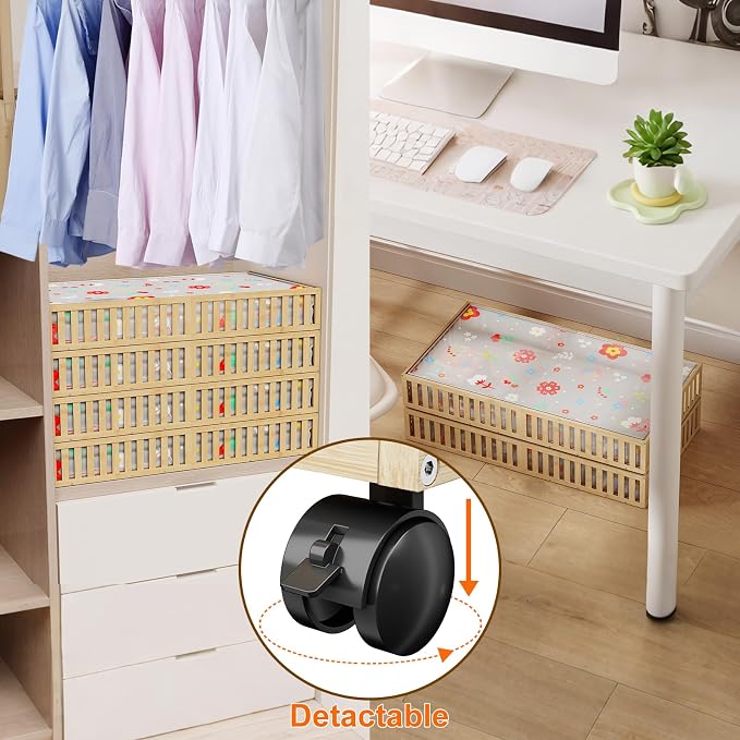 Bamboo Under Bed Storage Containers - Image 6