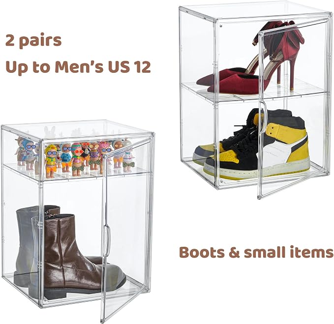 XXX-Large Clear Acrylic Display Case Boot Shoe Storage Boxes - Image 3