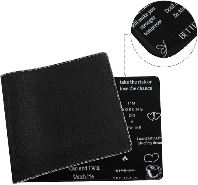 Inspirational Quotes Large Mouse Pad, Gaming Desk Mat, XL Keyboard Desk Pad Mat - Image 5