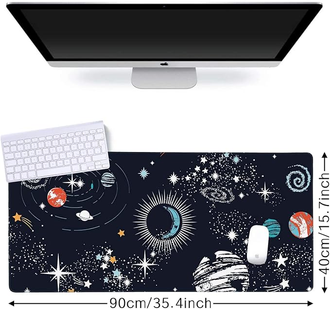 Space Galaxy Gaming Mouse Pad XXL Large Desk Mouse Pad Keyboard Mat - Image 2