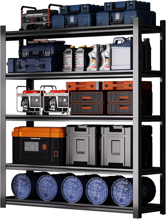 Dyoung 72" H Garage Storage Shelves Adjustable 5 Tier Metal Shelves Heavy Duty by Dyoung