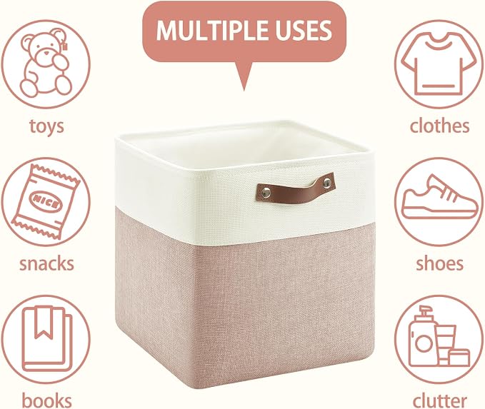 13 Inch Cube Storage Bins, Foldable Storage Basket - Image 5