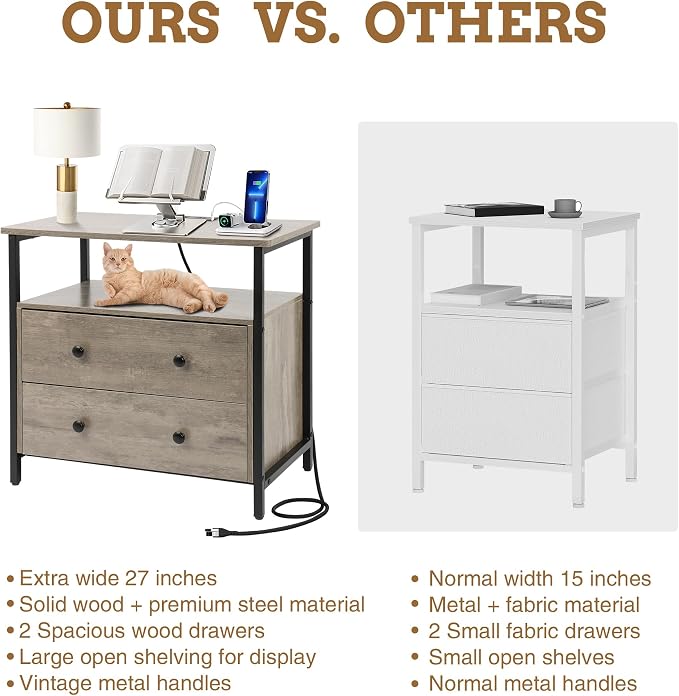 27 inch Wide Night Stand Set 2 - Image 7