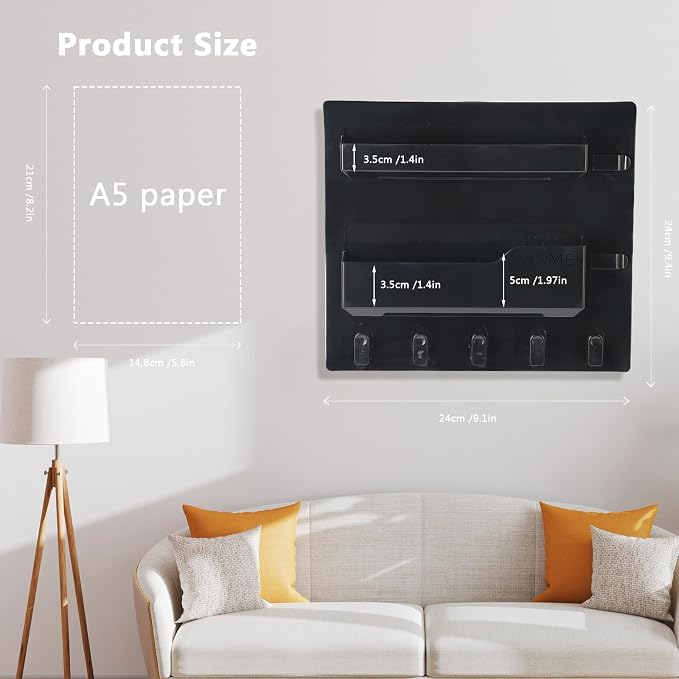 Bedside Shelf Wall Mount, Adhesive Bedside Shelf Accessories Organizer - Image 3